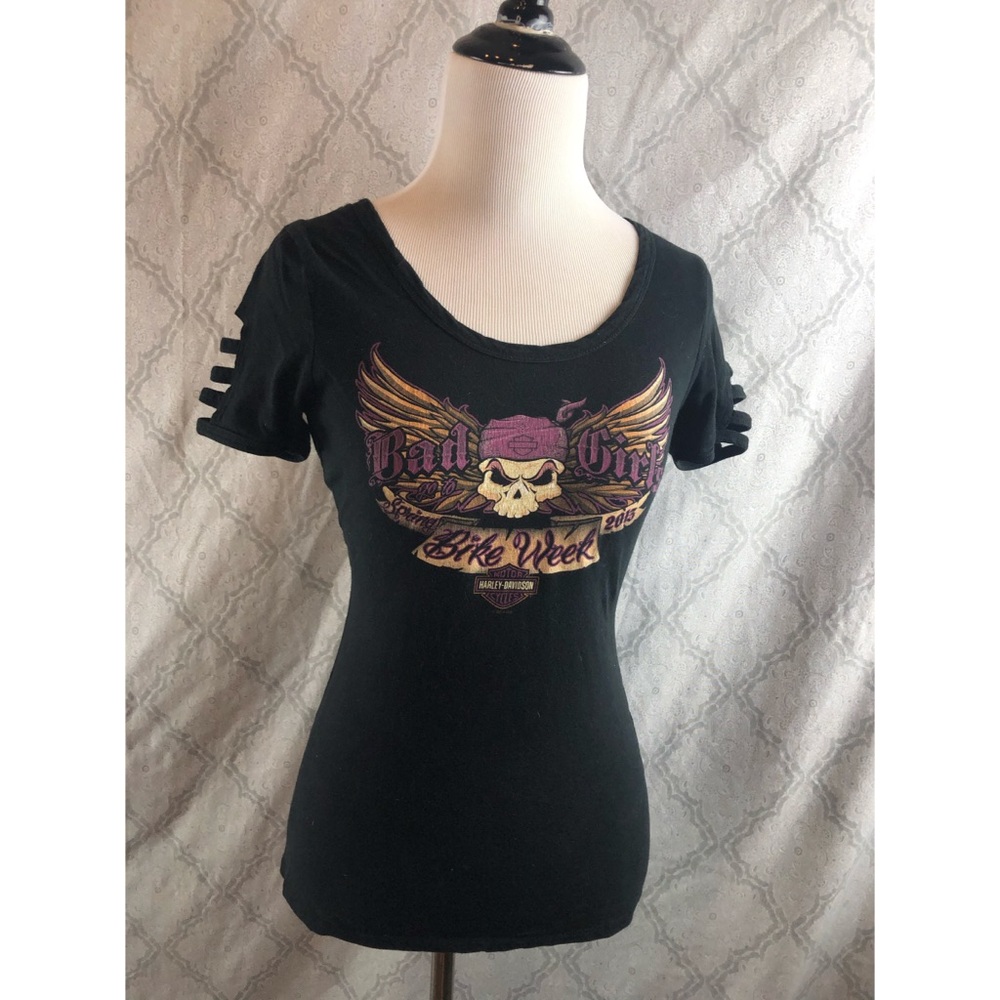 Vintage Harley Davidson Bad Girls T - Picture 2 of 6